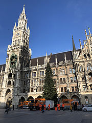Christbaums aus aus Steingaden auf dem Marienplatz (©Foto. Martin Schmitz)